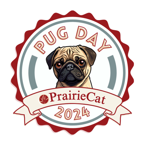 PUG Day event logo with face of pug dog PUG Day 2024