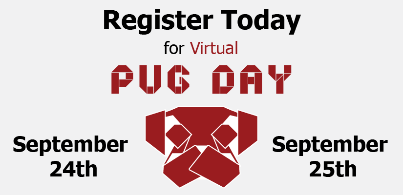 register today for virtual pug day