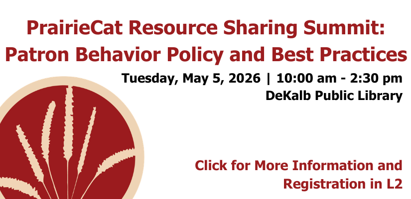 Resource sharing summit patron behavior policy and best practices click for more info and registration in L2